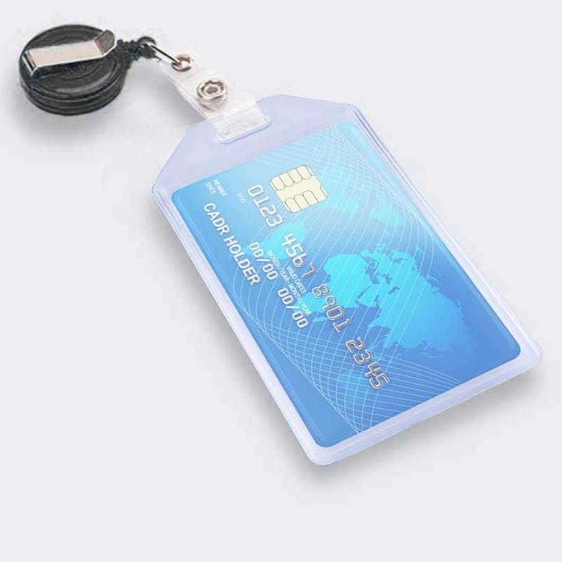 Premium Thick PVC Card Holder - Vertical with Logo